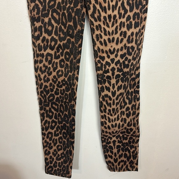 Zara High Rise Skinny Ankle Length Leopard Animal Print Denim Jeans 0327/221 - Picture 8 of 12